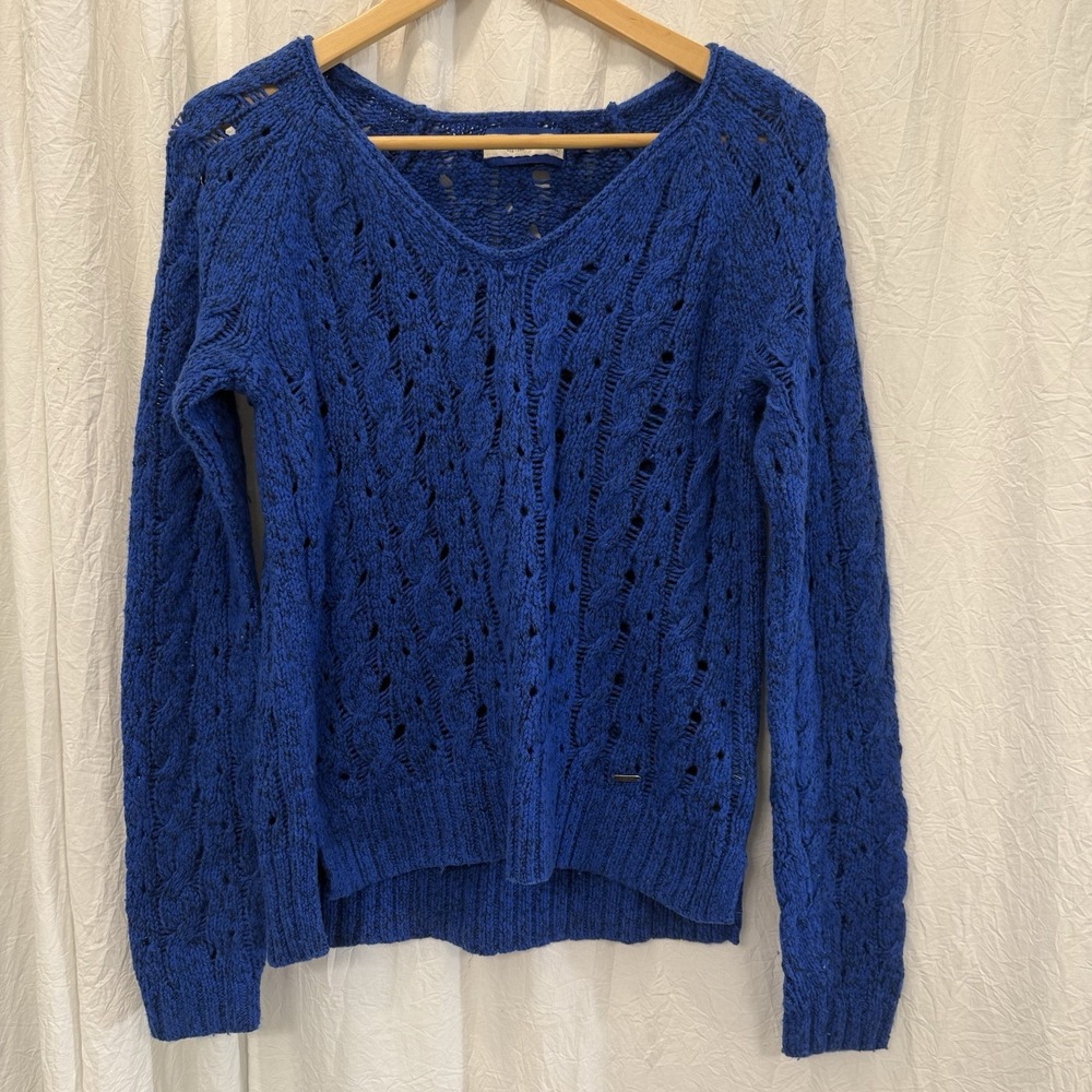 Abercrombie‎ Chunky Knit Pullover Womens Size Medium Y2K Grunge Preppy Fisherman